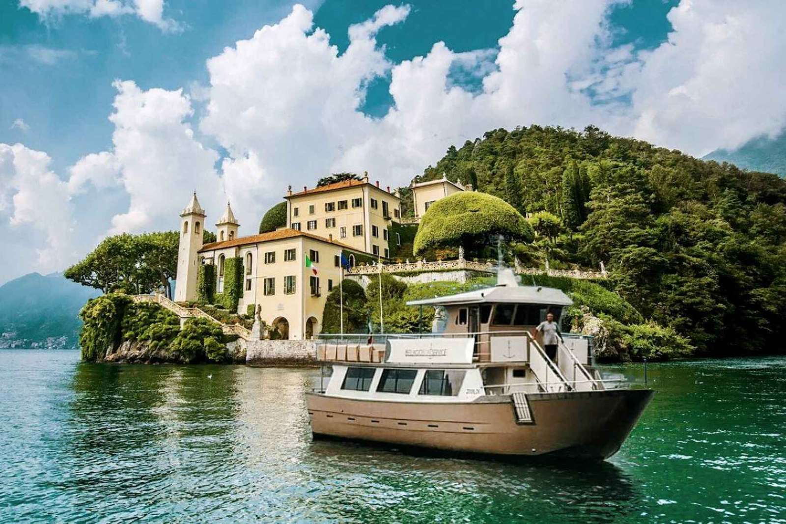Au départ de Milan : Excursion d'une journée au lac de Côme et à Bellagio avec croisière de luxe