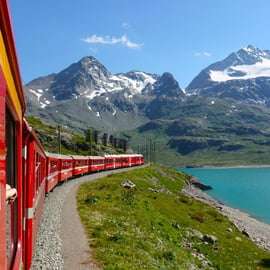 Lake Como Cruise and Bernina Red Train Day Trip