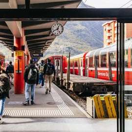 Saint-Moritz en train de la Bernina depuis Milan