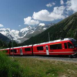 Saint-Moritz en train de la Bernina depuis Milan