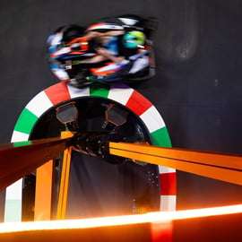 Karting électrique à Monza, circuit couvert de 470 m