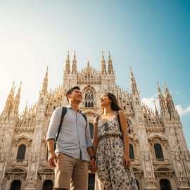 Milan : Photoshoot à la cathédrale