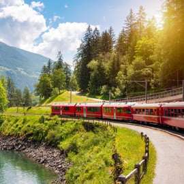 From Milan: St Moritz & Alps Day Trip with Bernina Red Train